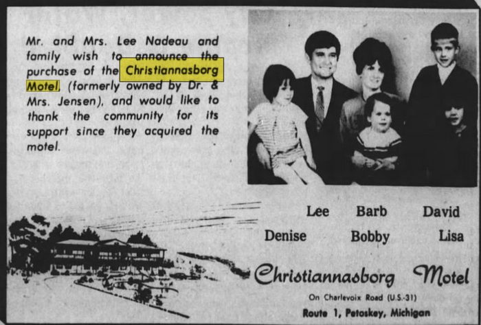 Bay Inn of Petoskey (Christiannasborg Motel) - Mar 1971 Nadeau Family (newer photo)